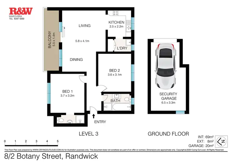 Floorplan of Homely unit listing, 8/2 Botany Street, Randwick NSW 2031