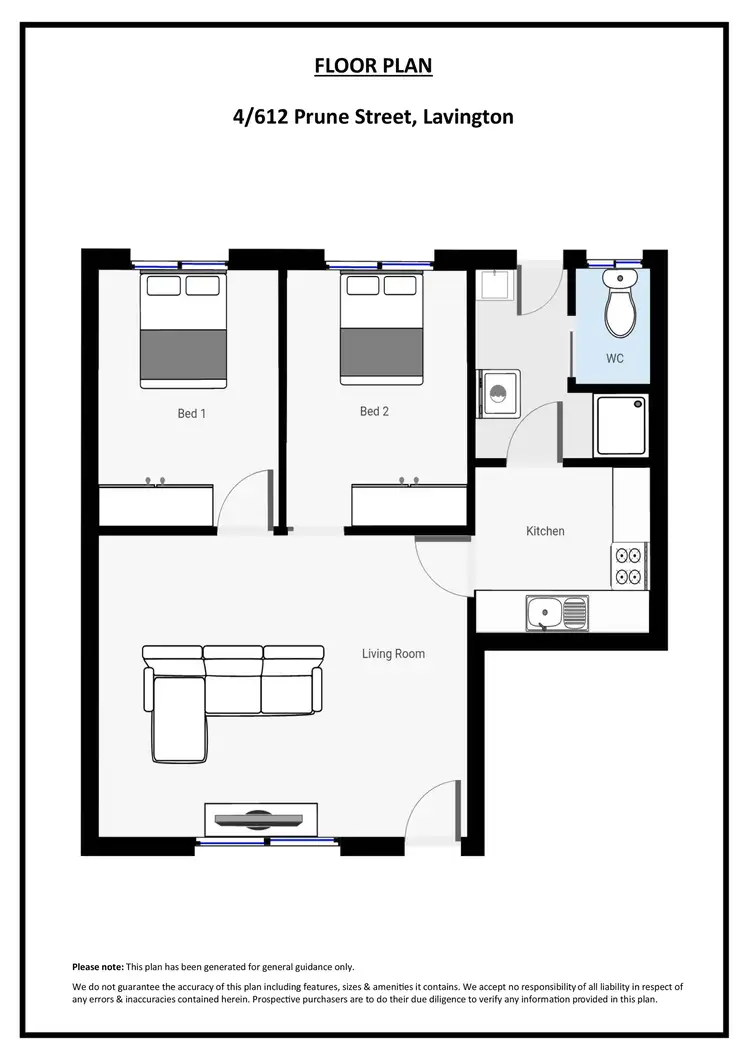 Floorplan of Homely apartment listing, 4/612 Prune Street, Lavington NSW 2641