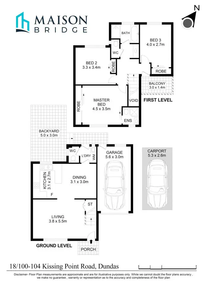 Floorplan of Homely townhouse listing, 18/100 Kissing Point Road, Dundas NSW 2117