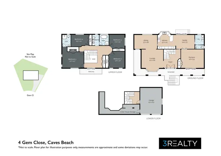 Floorplan of Homely house listing, 4 Gem Close, Caves Beach NSW 2281