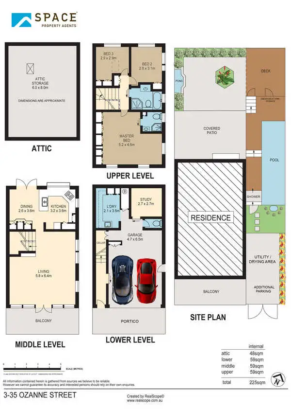 Floorplan of Homely townhouse listing, 3/35 Ozanne Street, Paddington QLD 4064