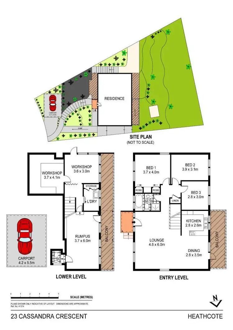 Floorplan of Homely house listing, 23 Cassandra Crescent, Heathcote NSW 2233