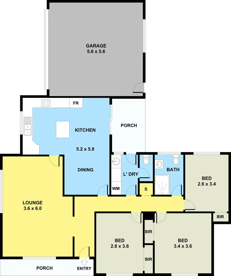 Floorplan of Homely unit listing, 1/21 Geach Street, Dallas VIC 3047