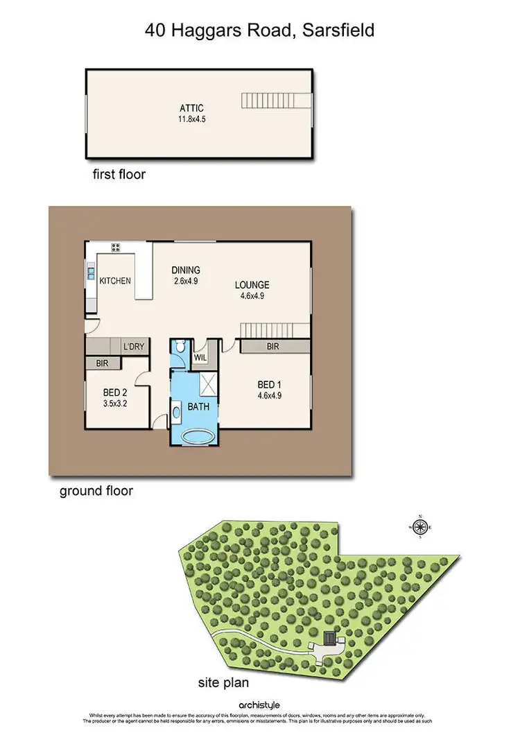 Floorplan of Homely house listing, 40 Haggars Road, Sarsfield VIC 3875