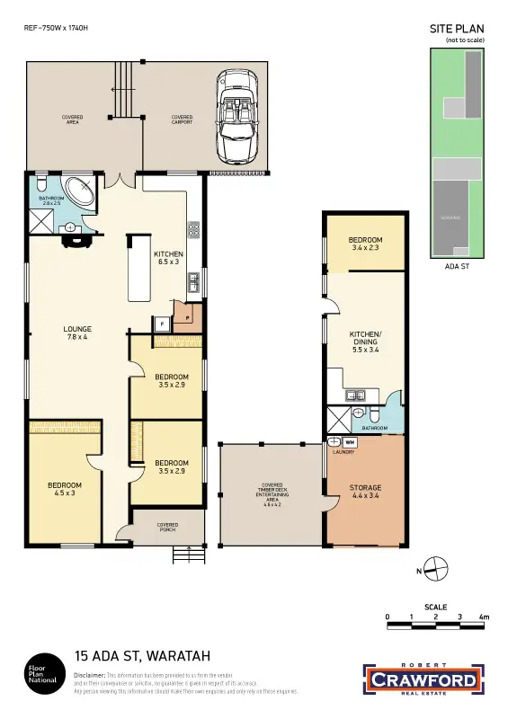 Floorplan of Homely house listing, 15 Ada Street, Waratah NSW 2298