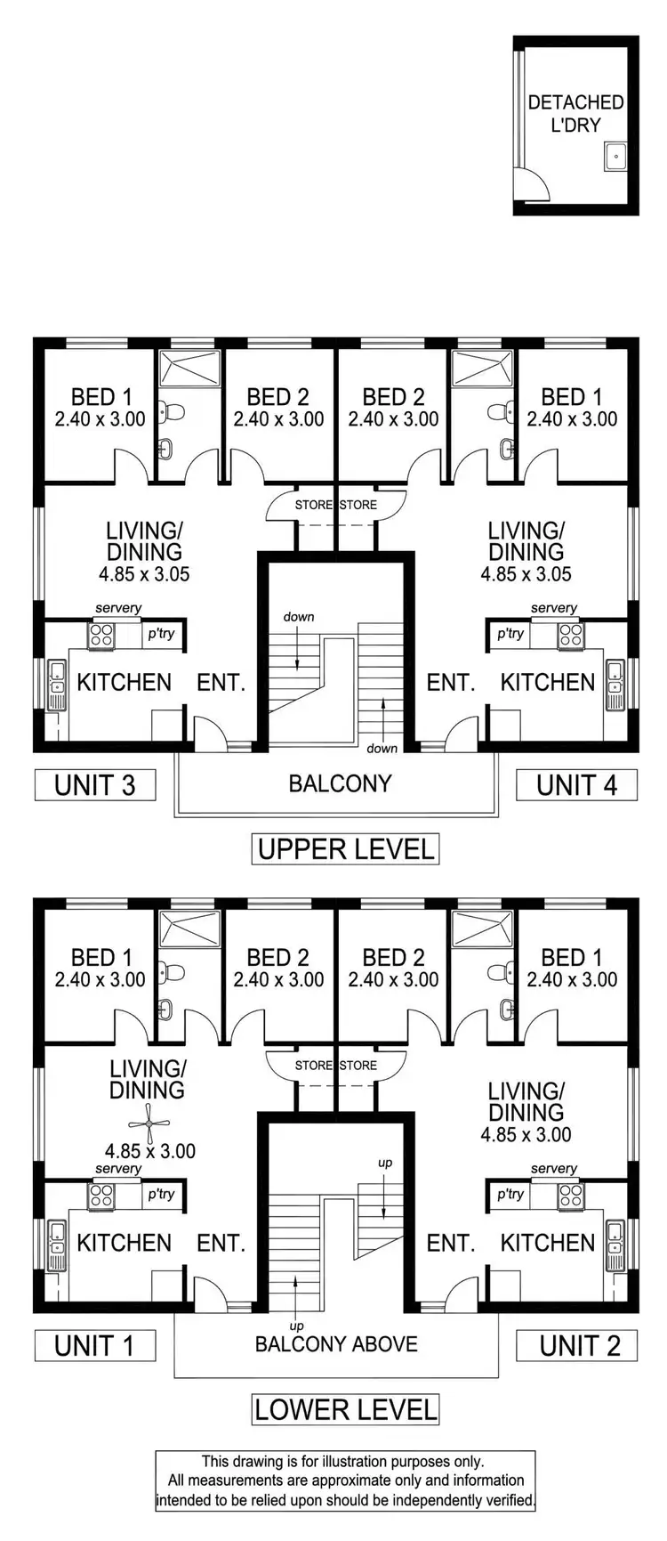 Floorplan of Homely unit listing, 1 - 4/24 South Terrace, Salisbury SA 5108
