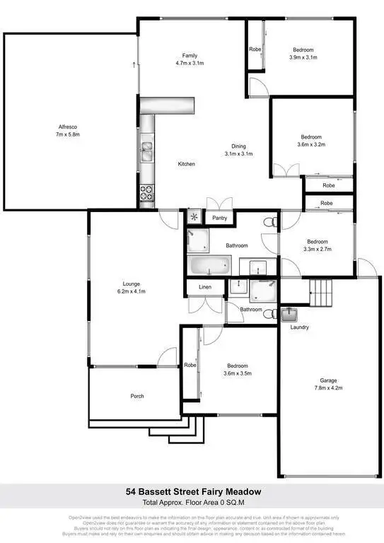 Floorplan of Homely house listing, 54 Bassett Street, Fairy Meadow NSW 2519