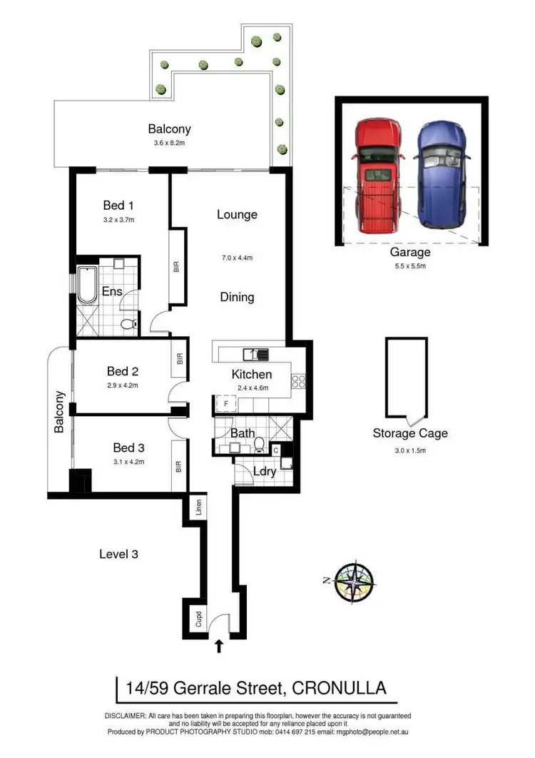 Floorplan of Homely apartment listing, 14/59 Gerrale Street, Cronulla NSW 2230