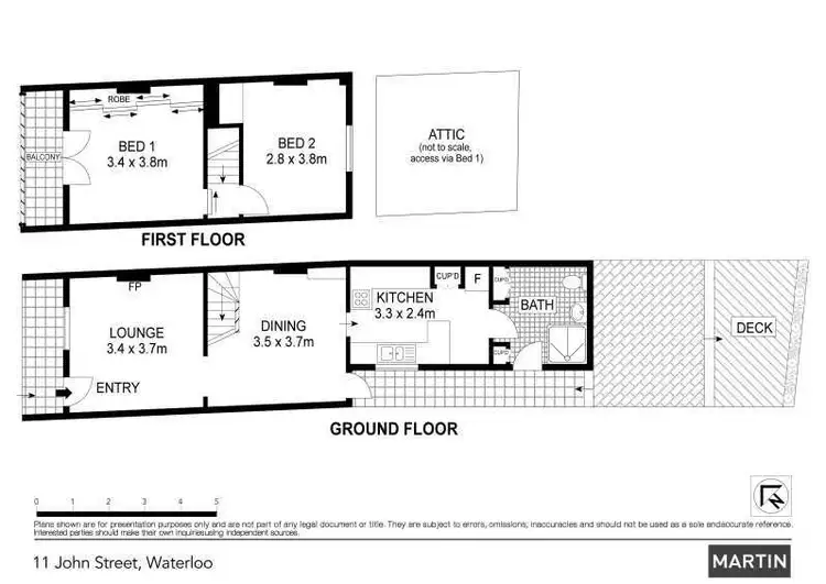 Floorplan of Homely terrace listing, 11 John Street, Waterloo NSW 2017