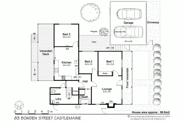 Floorplan of Homely house listing, 83 Bowden Street, Castlemaine VIC 3450