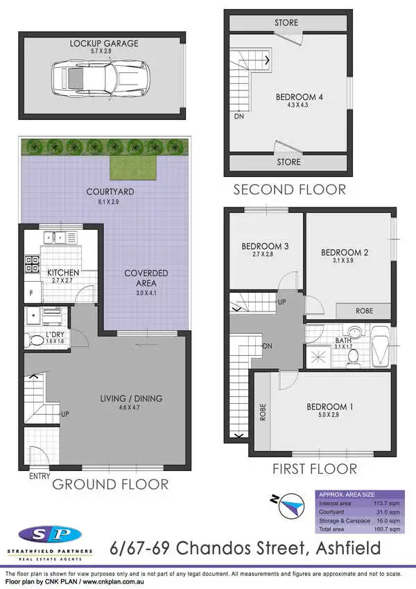 Floorplan of Homely townhouse listing, 6/67 Chandos Street, Ashfield NSW 2131