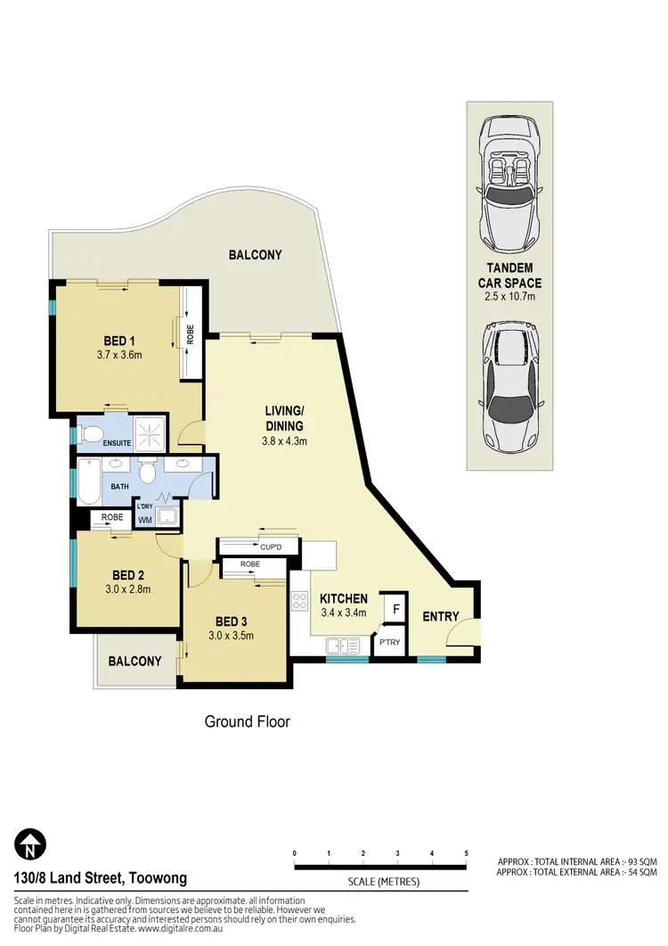Floorplan of Homely apartment listing, 130/8 Land Street, Toowong QLD 4066