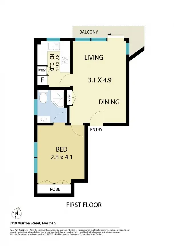 Floorplan of Homely apartment listing, 7/10 Muston Street, Mosman NSW 2088