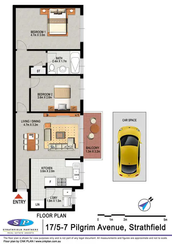 Floorplan of Homely unit listing, 17/5-7 Pilgrim Avenue, Strathfield NSW 2135
