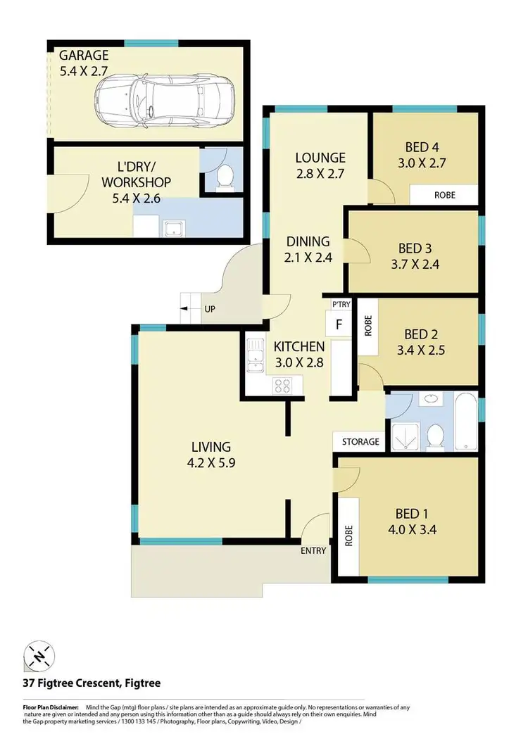 Floorplan of Homely house listing, 37 Figtree Crescent, Figtree NSW 2525
