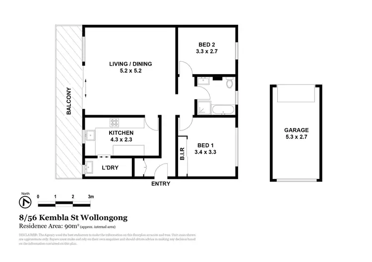 Floorplan of Homely unit listing, 8/56 Kembla Street, Wollongong NSW 2500