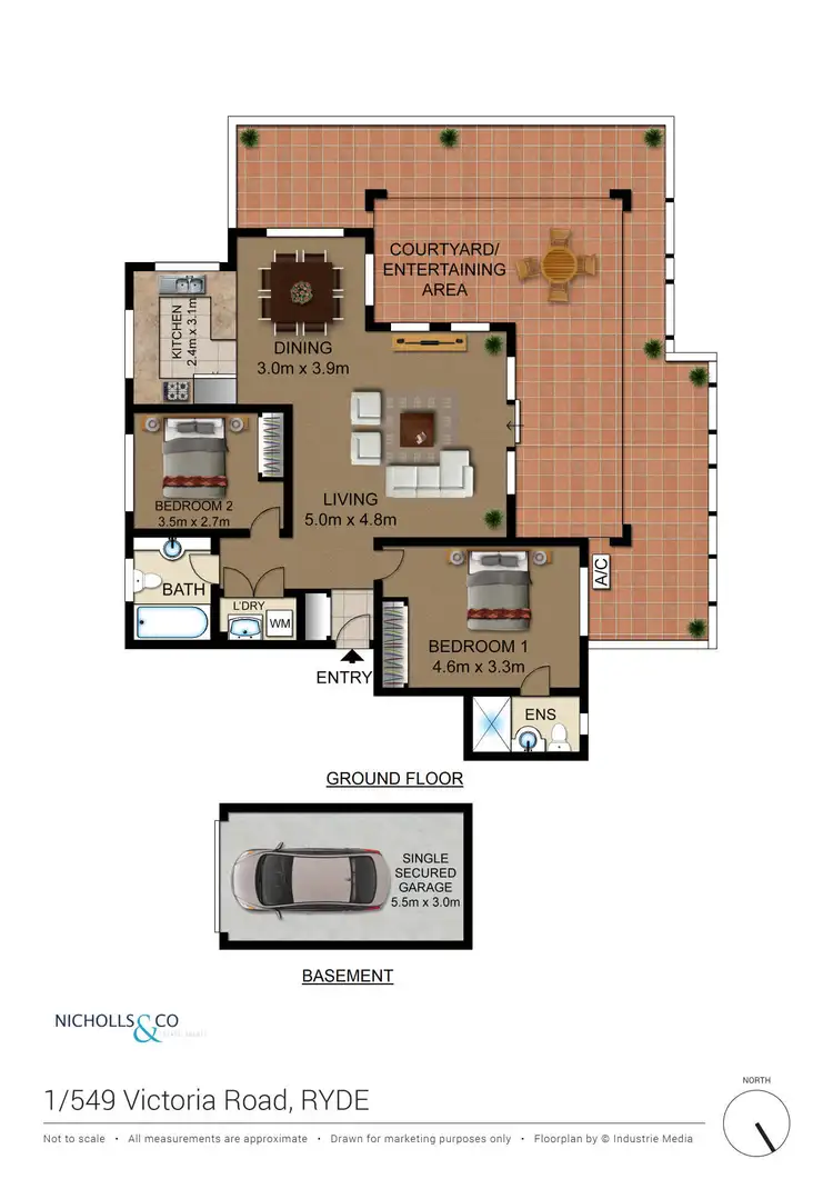 Floorplan of Homely apartment listing, 1/549 Victoria Road, Ryde NSW 2112