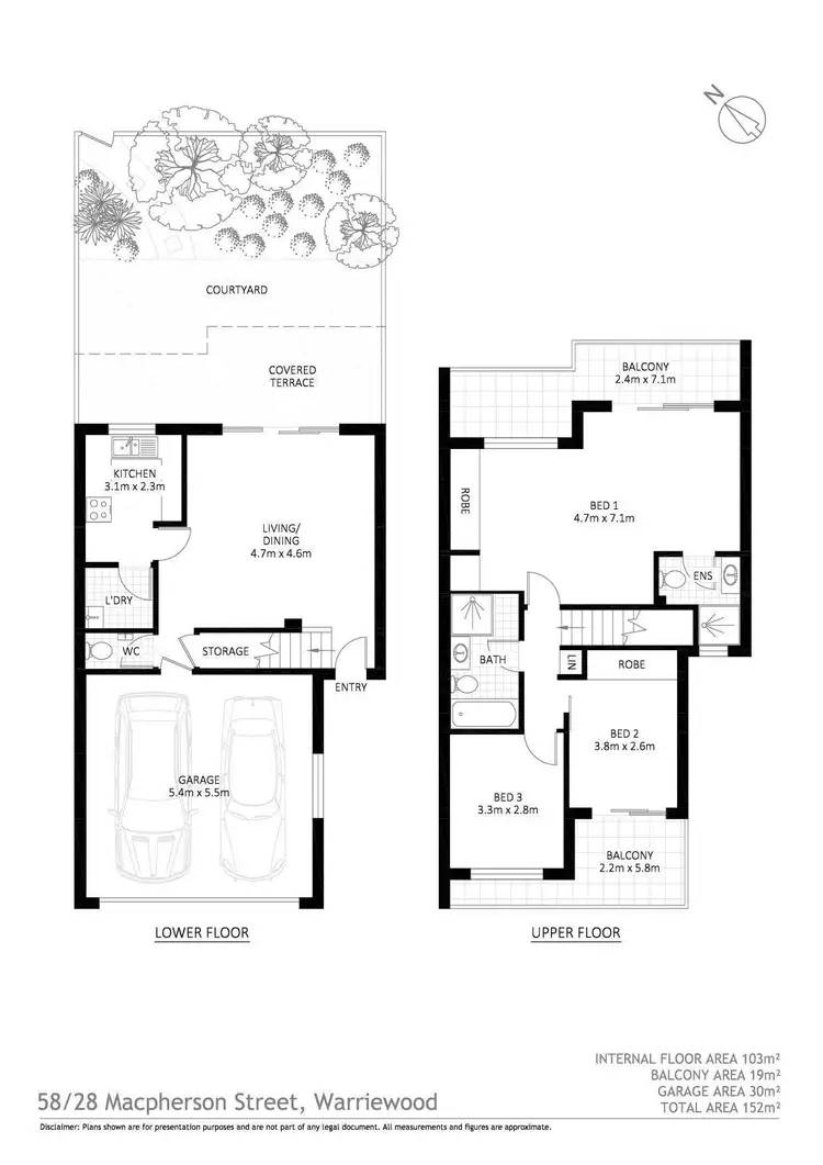 Floorplan of Homely townhouse listing, 58/28 MacPherson Street, Warriewood NSW 2102