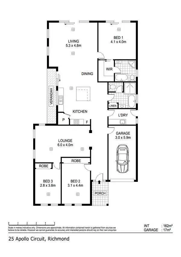Floorplan of Homely house listing, 25 Apollo Circuit, Richmond SA 5033