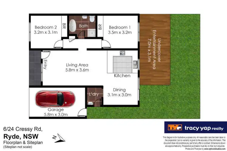 Floorplan of Homely villa listing, 6/24-28 Cressy Road, Ryde NSW 2112