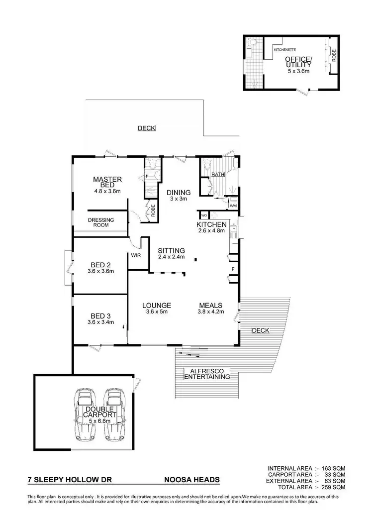 Floorplan of Homely house listing, 7 Sleepy Hollow Drive, Noosa Heads QLD 4567