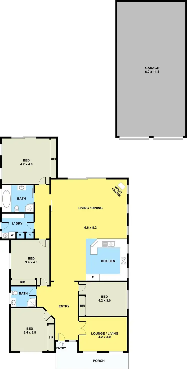 Floorplan of Homely house listing, 34 Isla Avenue, Glenroy VIC 3046