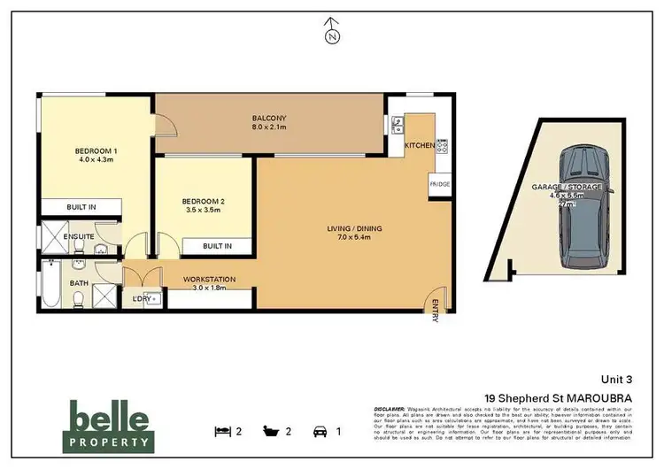 Floorplan of Homely apartment listing, Unit 3/19 Shepherd Street, Maroubra NSW 2035