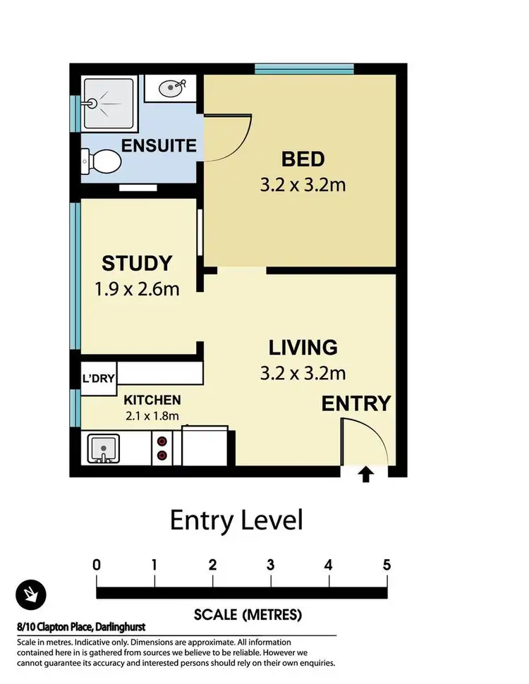 Floorplan of Homely apartment listing, Unit 8/10 Clapton Place, Darlinghurst NSW 2010
