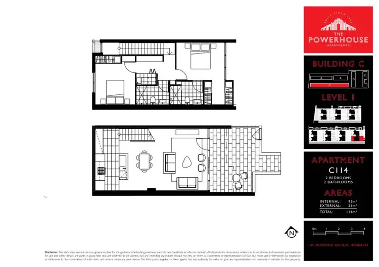 Floorplan of Homely apartment listing, C114/797 Botany Road, Rosebery NSW 2018