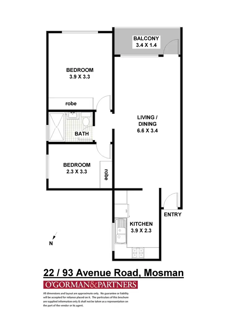 Floorplan of Homely apartment listing, 22/93 Avenue Road, Mosman NSW 2088