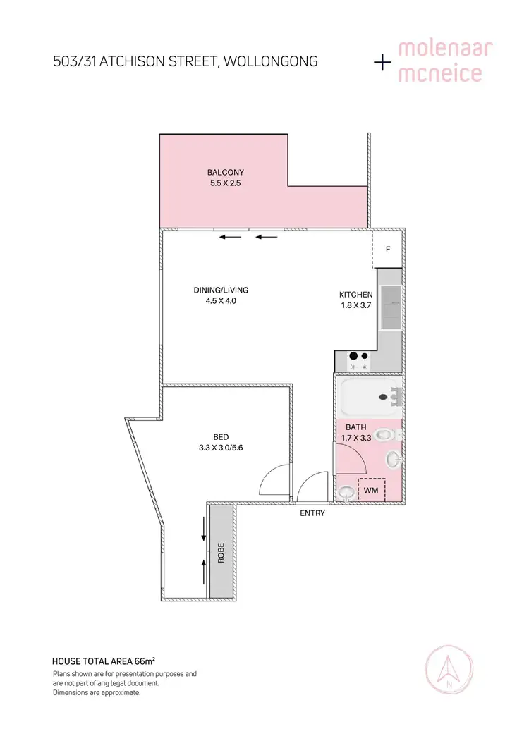Floorplan of Homely unit listing, 503/31 Atchison Street, Wollongong NSW 2500
