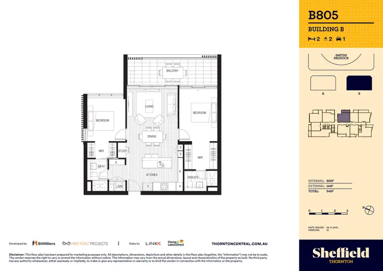 Floorplan of Homely apartment listing, 805/10 Aviators Way, Penrith NSW 2750