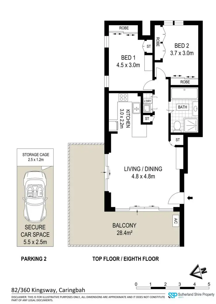 Floorplan of Homely apartment listing, 82/360 Kingsway, Caringbah NSW 2229