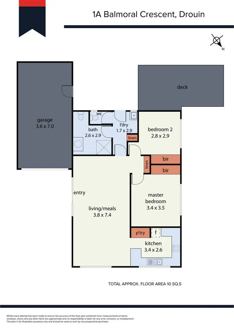 Floorplan of Homely house listing, 1A Balmoral Crescent, Drouin VIC 3818