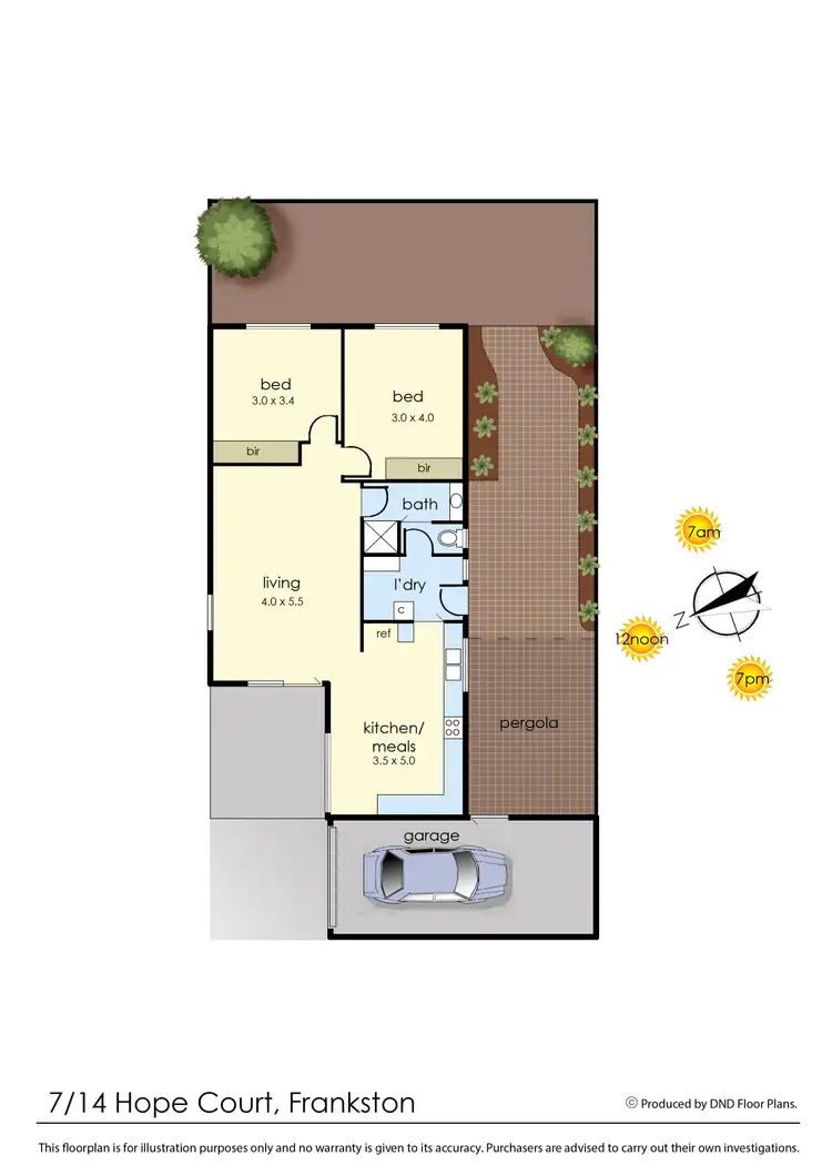 Floorplan of Homely unit listing, 7/14 Hope Court, Frankston VIC 3199