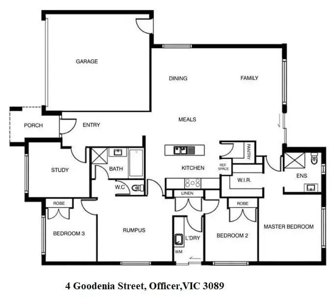 Floorplan of Homely house listing, 4 Goodenia Street, Officer VIC 3809