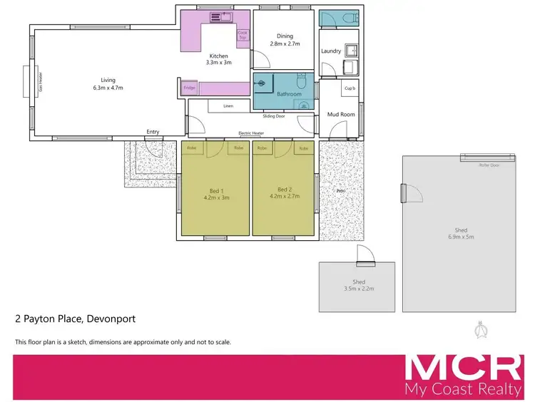 Floorplan of Homely house listing, 2 Payton Place, Devonport TAS 7310