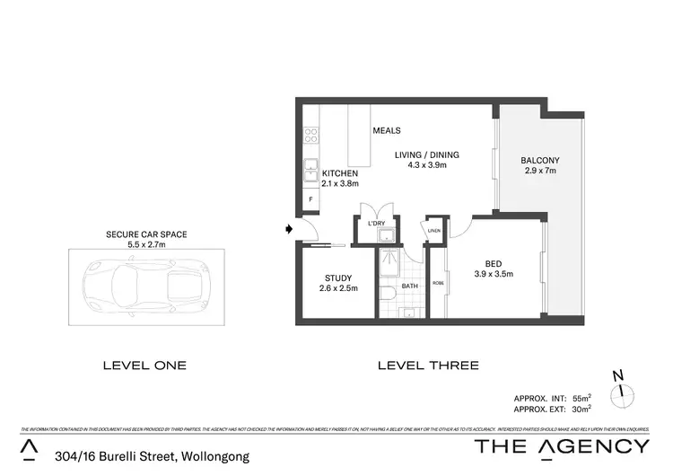Floorplan of Homely apartment listing, 304/16 Burelli Street, Wollongong NSW 2500