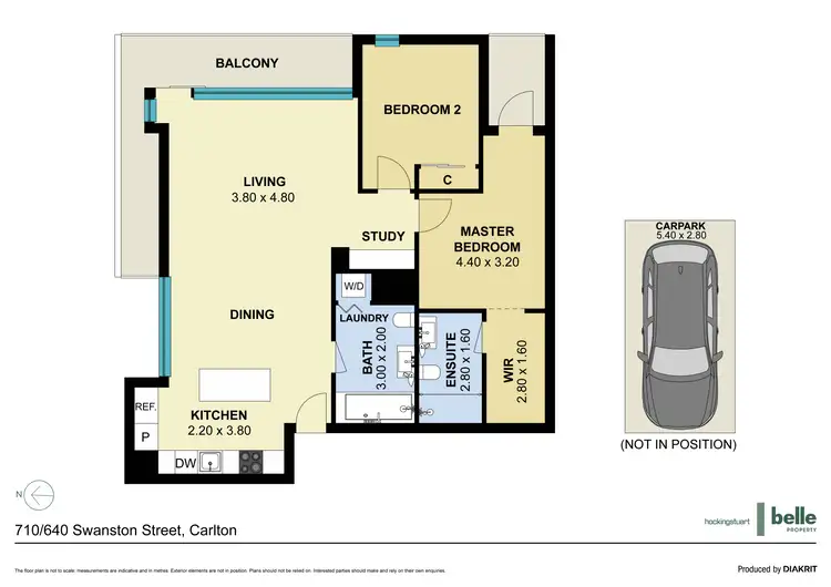 Floorplan of Homely apartment listing, 710A/640 Swanston Street, Carlton VIC 3053