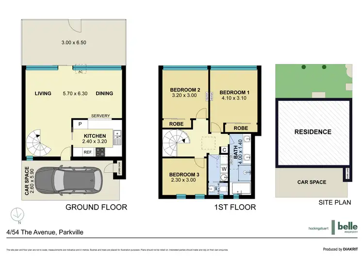 Floorplan of Homely townhouse listing, 4/54 The Avenue, Parkville VIC 3052