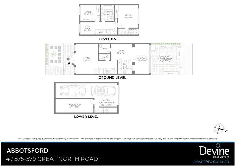 Floorplan of Homely townhouse listing, 4/575-579 Great North Road, Abbotsford NSW 2046