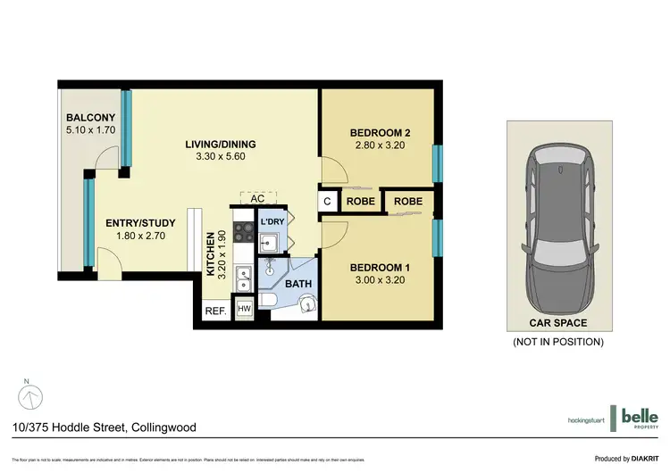 Floorplan of Homely apartment listing, 10/375 Hoddle Street, Collingwood VIC 3066