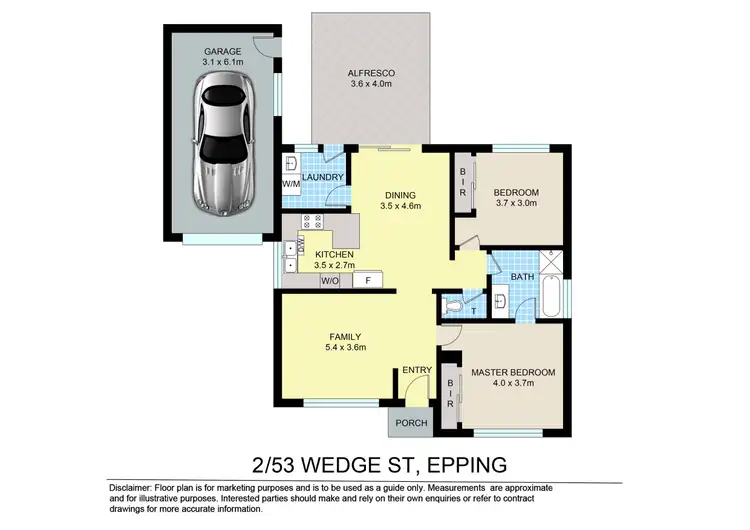Floorplan of Homely unit listing, 2/53 Wedge Street, Epping VIC 3076