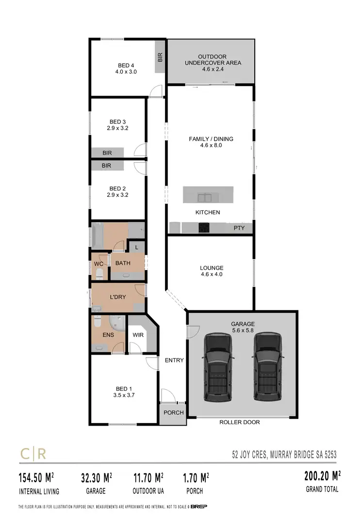 Floorplan of Homely house listing, 52 Joy Crescent, Murray Bridge SA 5253