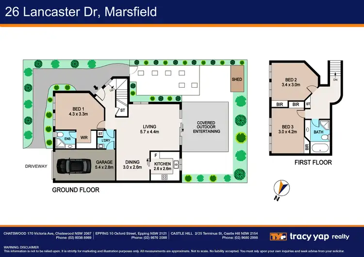 Floorplan of Homely semi-detached listing, 26 Lancaster Drive, Marsfield NSW 2122