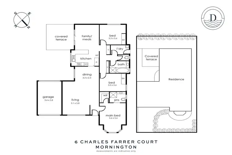 Floorplan of Homely house listing, 6 Charles Farrer Court, Mornington VIC 3931