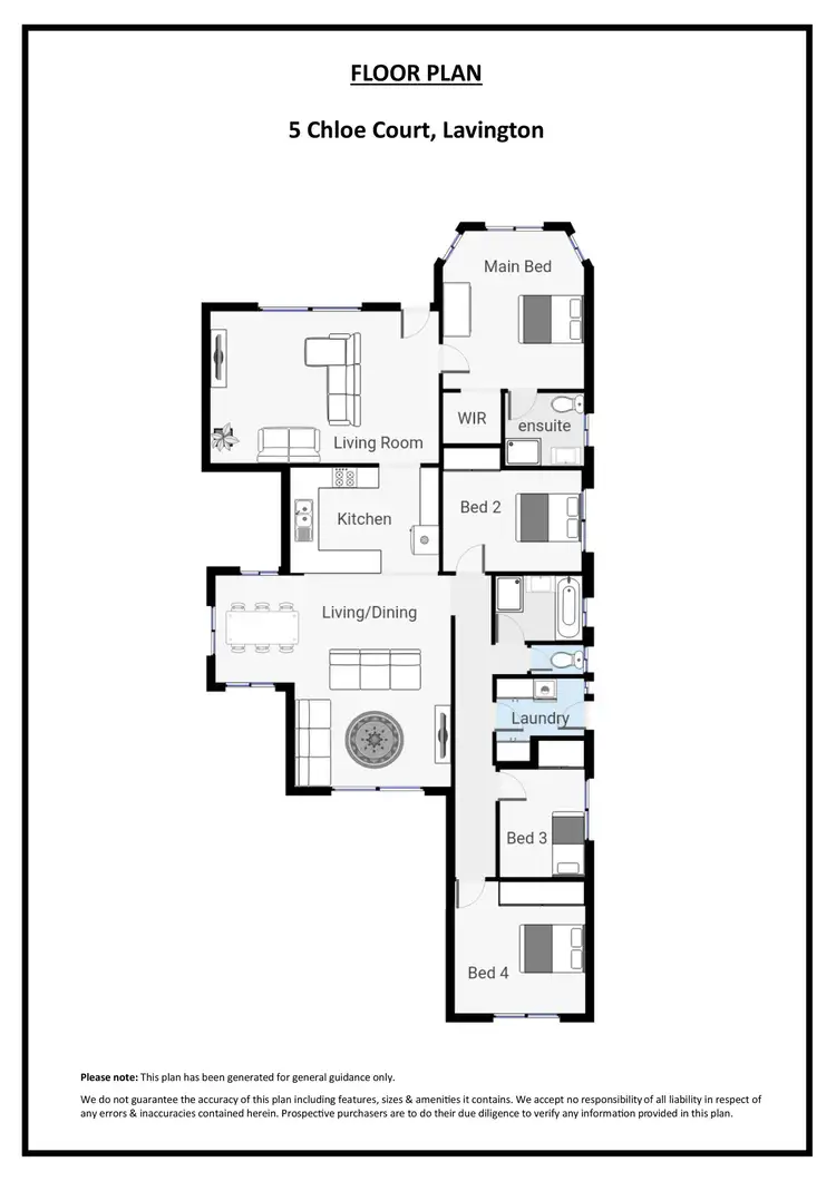 Floorplan of Homely house listing, 5 Chloe Court, Lavington NSW 2641