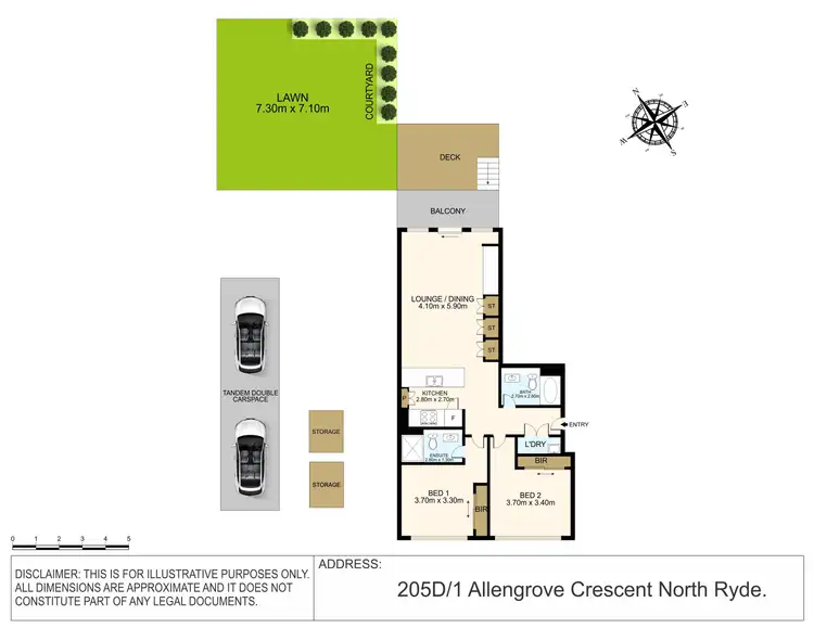 Floorplan of Homely apartment listing, 205D/1 Allengrove Crescent, North Ryde NSW 2113