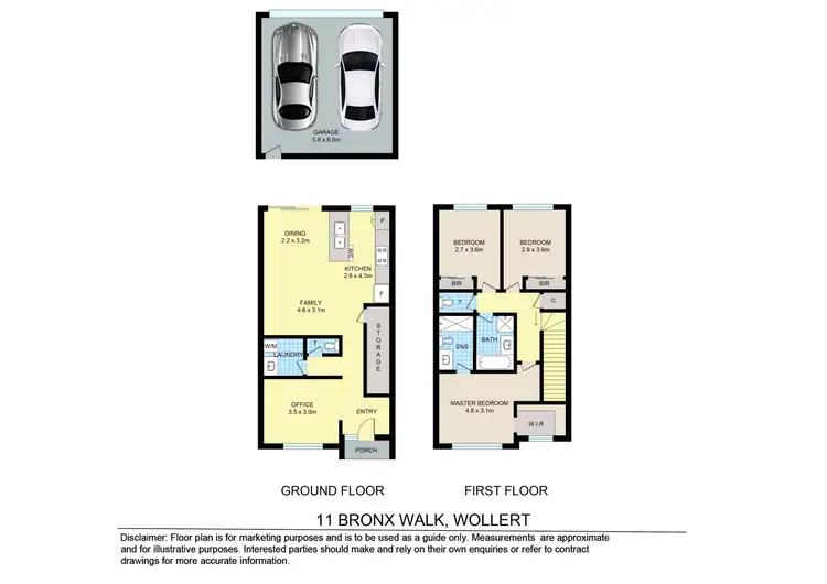 Floorplan of Homely townhouse listing, 11 Bronx Walk, Wollert VIC 3750