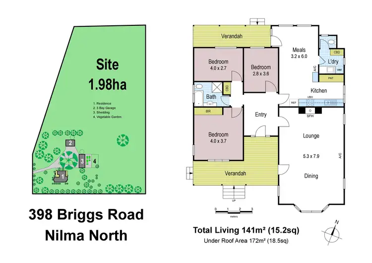 Floorplan of Homely rural property listing, 398 Briggs Road, Nilma North VIC 3821